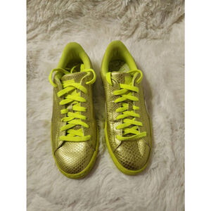 Metallic Bright Green Womens Puma Sneakers
